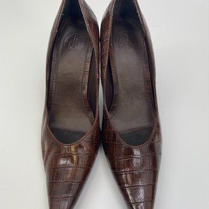 DONNA LAWRENCE FAUX ALLIGATOR HEELS